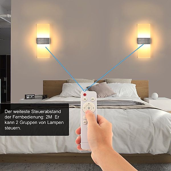 LETGOSPT LED Wandleuchte 12W Modern Wandleuchte günstig online kaufen