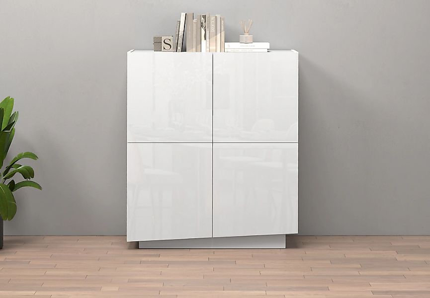 INOSIGN Highboard "VELA, Highboard, Höhe 120 cm,Design mit schrägen Türen", günstig online kaufen
