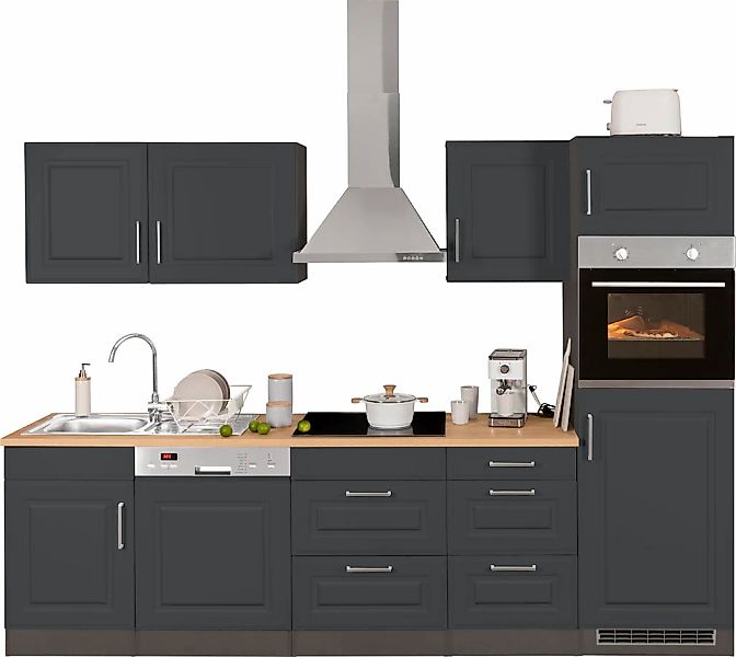 HELD MÖBEL Küchenzeile "Stockholm", Breite 280 cm, mit hochwertigen MDF Fro günstig online kaufen