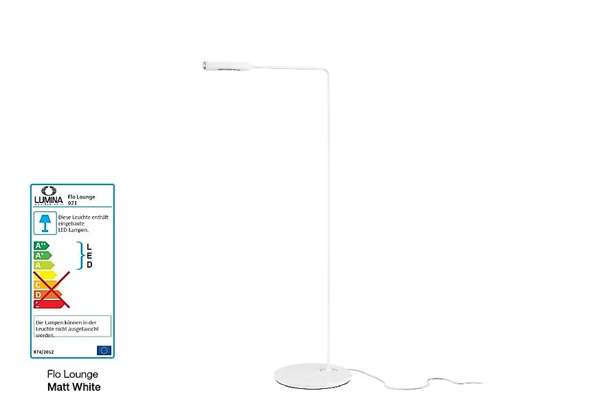 FLO Lounge Stehlampe weiß günstig online kaufen