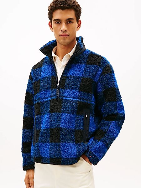 Tommy Hilfiger Fleecepullover "TEDDY FLEECE CHECK PULL OVER", Regular fit m günstig online kaufen