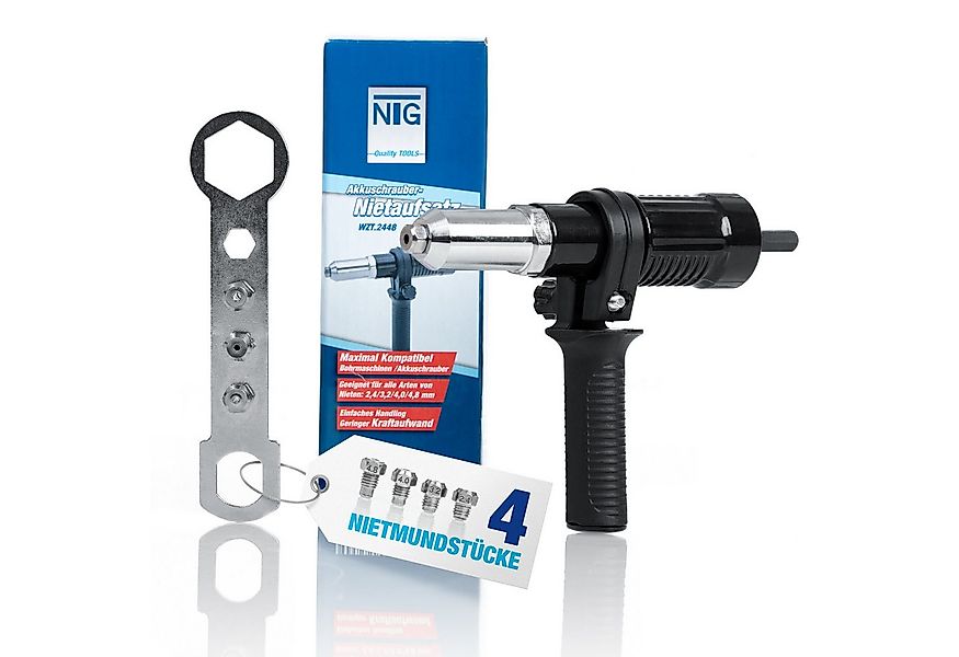 NTG Nutzfahrzeug Technik GmbH Niete Nietaufsatz für Akkuschrauber & Bohrmas günstig online kaufen
