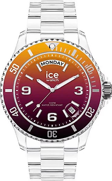 ice-watch Quarzuhr "ICE clear sunset - Fire - Medium - DAYDATE, 021437" günstig online kaufen