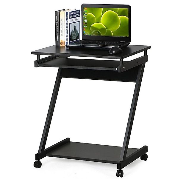 Dripex Computertisch Schreibtisch klein mit 4 Rollen in Z-förmige, mit Tast günstig online kaufen