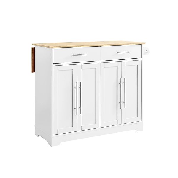 SoBuy Kücheninsel Servierwagen Küchenwagen mit Ausziehbarer Arbeitsplatte 1 günstig online kaufen