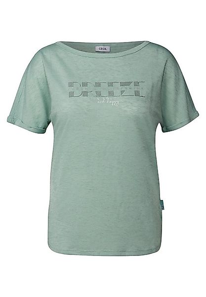 CECIL T-Shirt LINEN OPTIC_ Breeze Shirt ice sage green günstig online kaufen