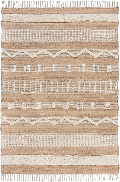 FLAIR RUGS Teppich "Medina, mit abstraktem Streifenmuster" rechteckig 12 mm günstig online kaufen