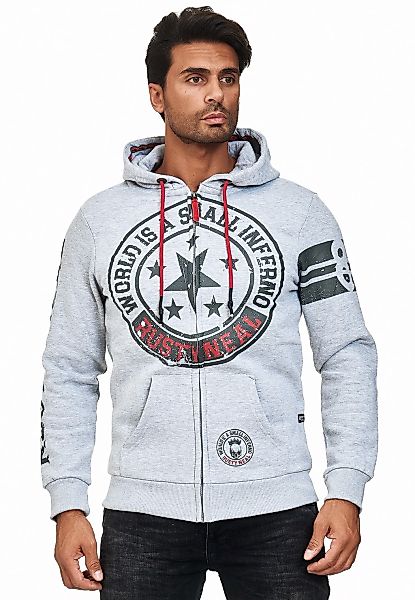 Rusty Neal Sweatjacke mit coolen Printmotiven günstig online kaufen