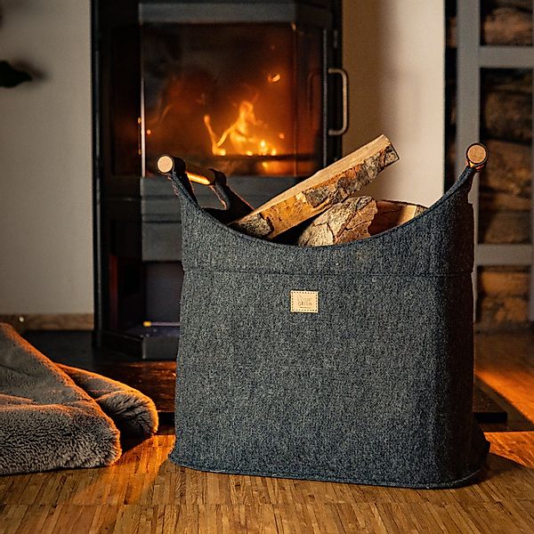 Easy and Green Kaminholzkorb Filz mit günstig online kaufen