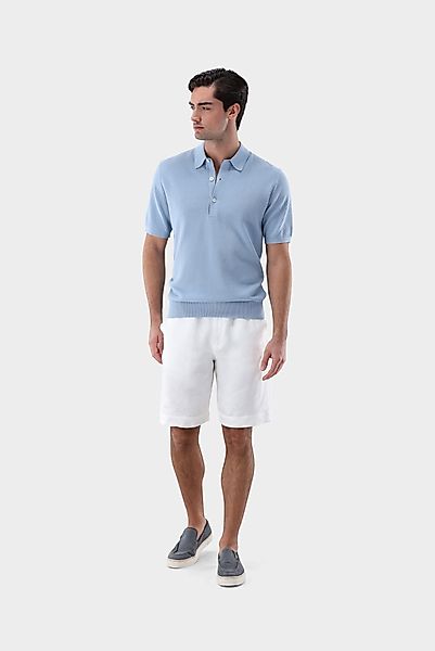 Strick Poloshirt mit Struktur aus Air Cotton günstig online kaufen