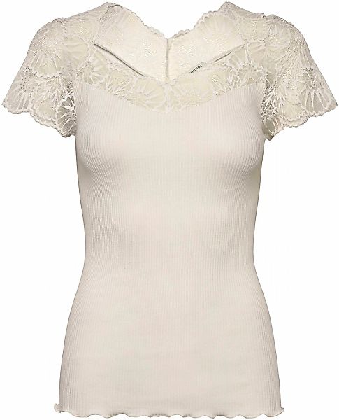 rosemunde T-Shirt elastischer Vintage-Spitzenbesatz, Kurzarm, gewellter günstig online kaufen