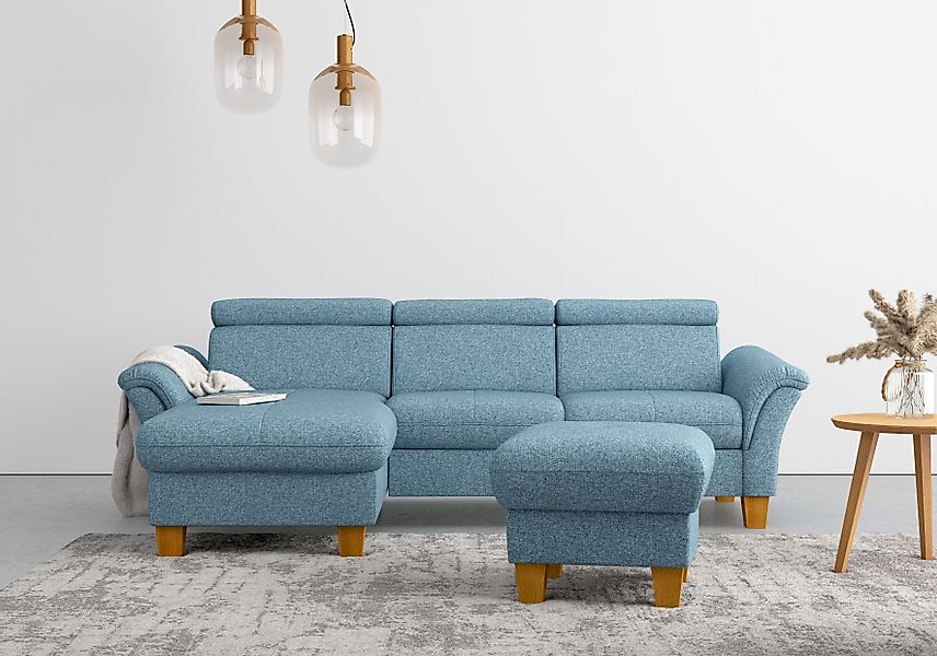 Home affaire "Lindgren L-Form" wahlweise mit Bett mit klappbaren Rollen, Ka günstig online kaufen