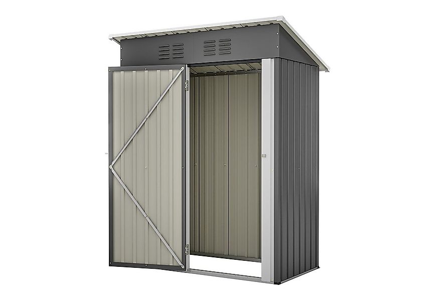 Thanaddo Gartenhaus Metall Gerätehaus Geräteschuppen Inkl. Metallfundament, günstig online kaufen