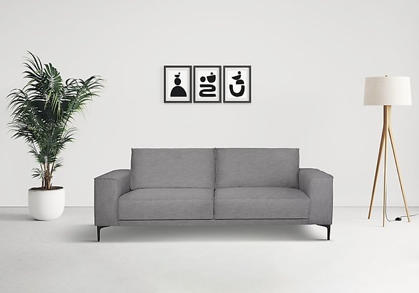 Places of Style 3-Sitzer »3er Sofa Oland, Struktur, Flachgewebe, Luxus-Micr günstig online kaufen