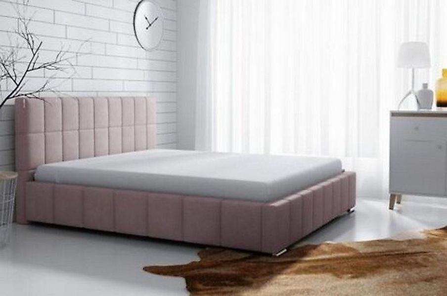 JVmoebel Polsterbett Bettrahmen Doppel Hotel Bett Schlafzimmer Betten Schwa günstig online kaufen