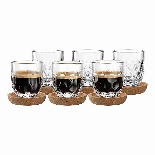 LEONARDO Espressoglas "Espressogläser mit Untersetzer Gocce 60 ml 6er Set t günstig online kaufen