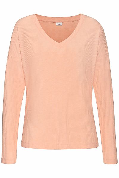 s.Oliver Pyjamaoberteil, in angenehmer 4x4 Rippqualität günstig online kaufen