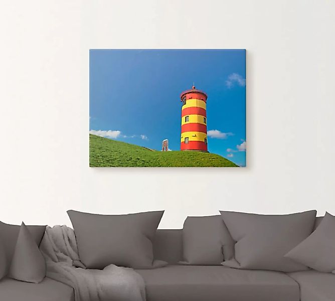 Artland Leinwandbild »Pilsumer Leuchtturm«, Gebäude, (1 St.), auf Keilrahme günstig online kaufen