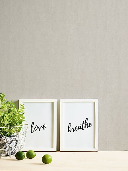 Bricoflor Vlies Unitapete in Hellgrau Beige Schlichte Graue Tapete in Texti günstig online kaufen