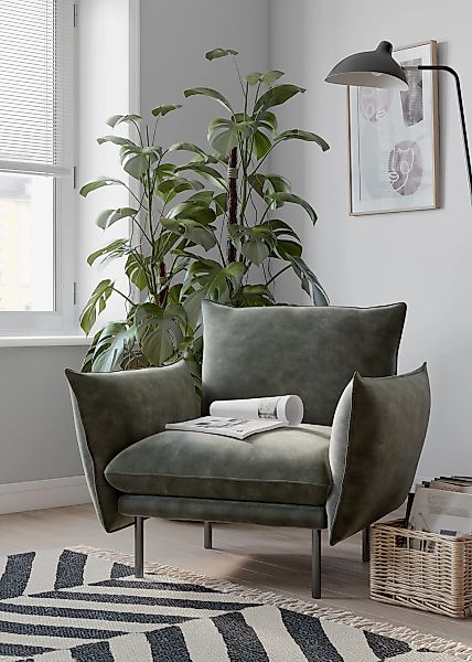 OTTO home Sessel "Stine Cocktailsessel" Besonderes Design durch Kissenoptik günstig online kaufen