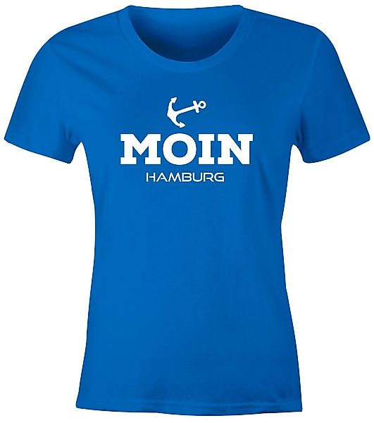 MoonWorks Print-Shirt Damen T-Shirt Moin Hamburg günstig online kaufen