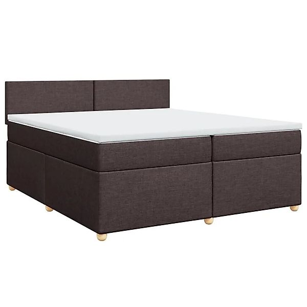 vidaXL Boxspringbett mit Matratze Dunkelbraun 200x200 cm Stoff 3289083 günstig online kaufen