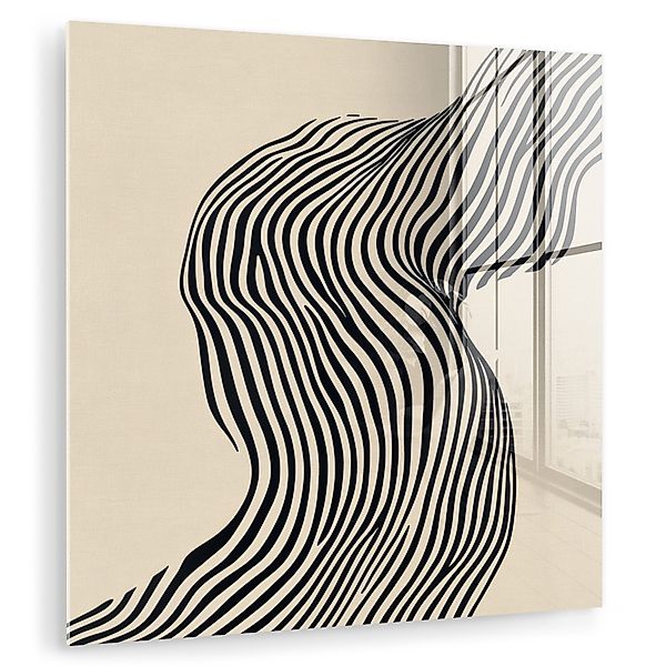 MuchoWow Acrylglasbild Gewellt - Linien - günstig online kaufen