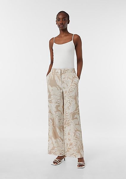 comma Chinos Hose Marlenehose aus Crêpe günstig online kaufen