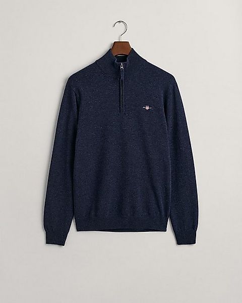 Gant Strickpullover SUPERFINE LAMBSWOOL HALF ZIP, DARK NAVY MELANGE günstig online kaufen