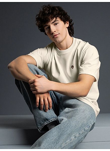 Trigema T-Shirt "TRIGEMA Heavy Oversized T-Shirt mit Affe Charly-Stickmotiv günstig online kaufen