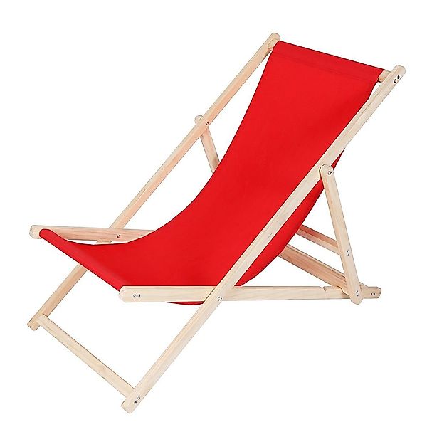 Melko Gartenstuhl Strandliege Liegestuhl Gartenliege Holz günstig online kaufen