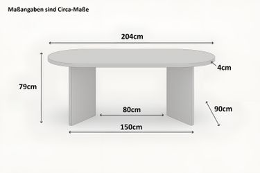 SAM® Esstisch Ova, ovale Tischplatte, V-Form, günstig online kaufen