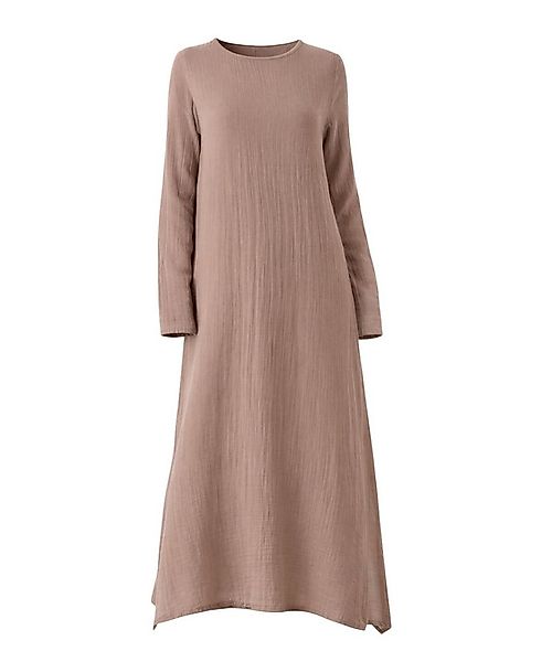 WENOR Longtunika Musselin 100 % Baumwolle 125 cm, Seitenschlitze, Modest Fa günstig online kaufen