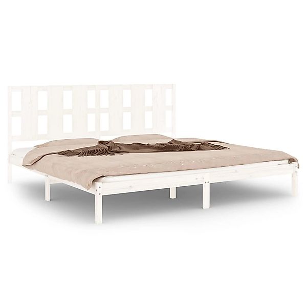 vidaXL Massivholzbett Weiß Kiefer 200x200 cm1084254 günstig online kaufen