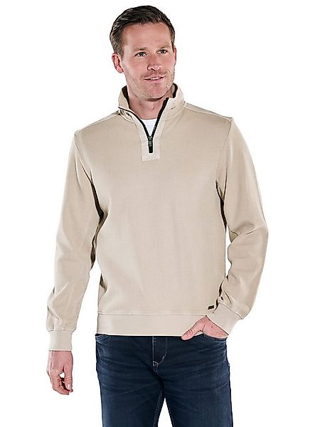 Engbers Sweatshirt Herren Sweatshirt mit Stehkragen, Beige günstig online kaufen