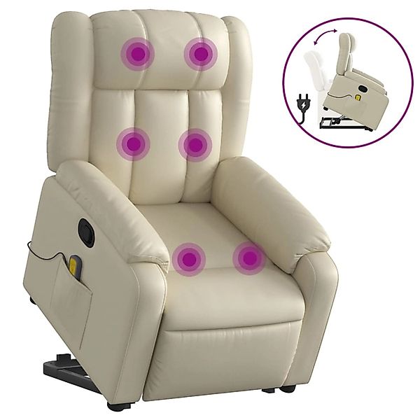vidaXL Sessel Massagesessel mit Aufstehhilfe Creme günstig online kaufen