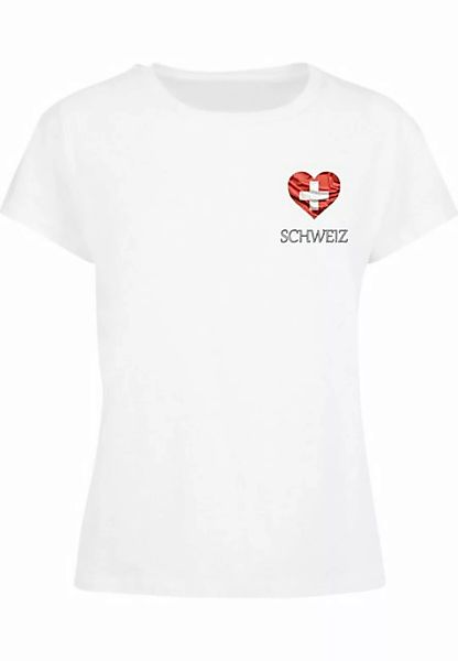 Merchcode T-Shirt Merchcode Ladies Merchcode Football - Switzerland T-shirt günstig online kaufen