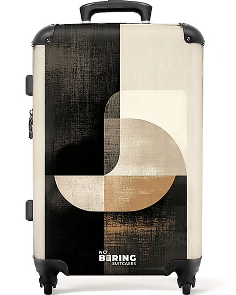 NoBoringSuitcases.com© Hartschalen-Trolley Abstrakte Formen in Schwarz günstig online kaufen