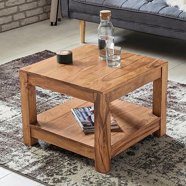 Wohnling Couchtisch Massivholz MUMBAI Akazie Couchtisch günstig online kaufen