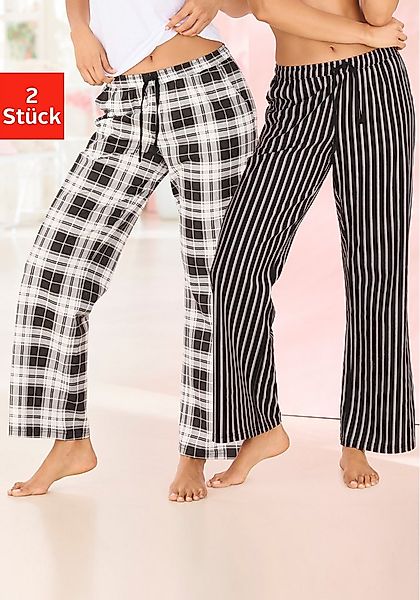 Vivance Dreams Pyjamahose (Packung, 2-teilig) mit Karos oder Streifen günstig online kaufen
