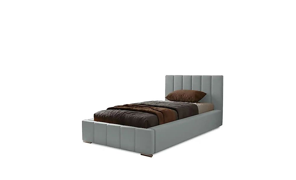 Polsterbett mit Stauraum  Nelia ¦ silber ¦ Maße (cm): B: 95 H: 100 Betten > günstig online kaufen