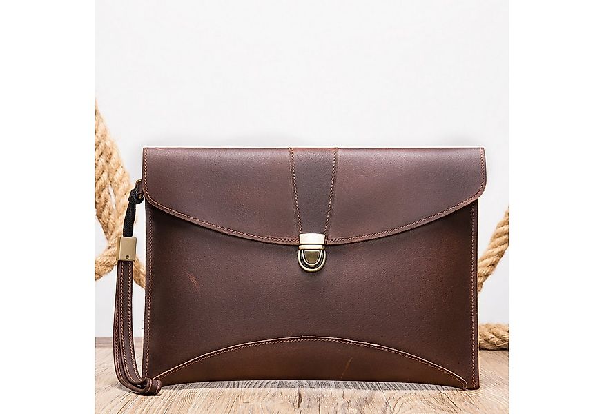 YUBRO-STUDIO Clutch Herren Leder Clutch Tasche Handgelenkriemen Reise Busin günstig online kaufen