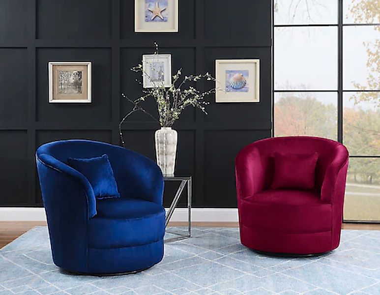 ATLANTIC home collection Drehsessel »Colin«, 360Â° frei drehend, in Samtvel günstig online kaufen