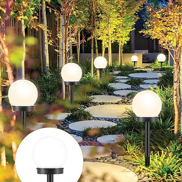 WILGOON LED Solarleuchte LED Kugelerdspiess, Solarlampe günstig online kaufen
