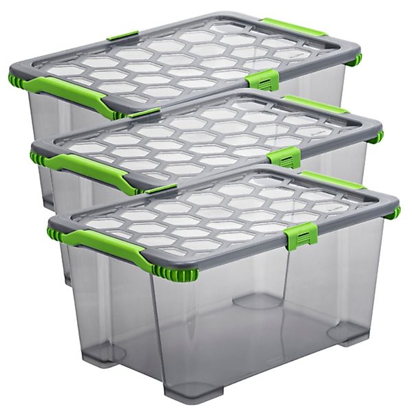 ROTHO Aufbewahrungsbox 3er Set Lagerbox 44lEVO günstig online kaufen