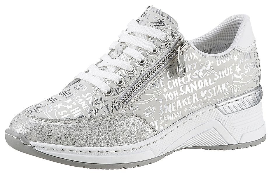 Rieker Sneaker mit Lettern bedruckt, Freizeitschuh, günstig online kaufen
