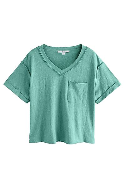 Next V-Shirt Legeres Oversize-T-Shirt mit V-Ausschnitt günstig online kaufen