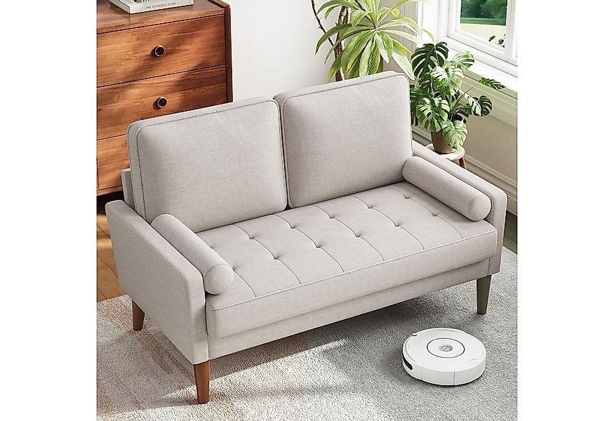 OUNUO 2-Sitzer Sofa 2 Sitzer, Modernes 2er Sofa mit 2 Wurfkissen günstig online kaufen
