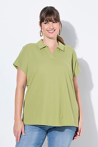 Ulla Popken Poloshirt Poloshirt Oversized Polokragen günstig online kaufen