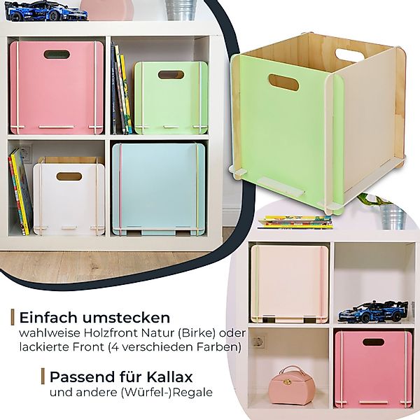 HMF Aufbewahrungsbox Praktische Spielzeugkiste aus Holz günstig online kaufen